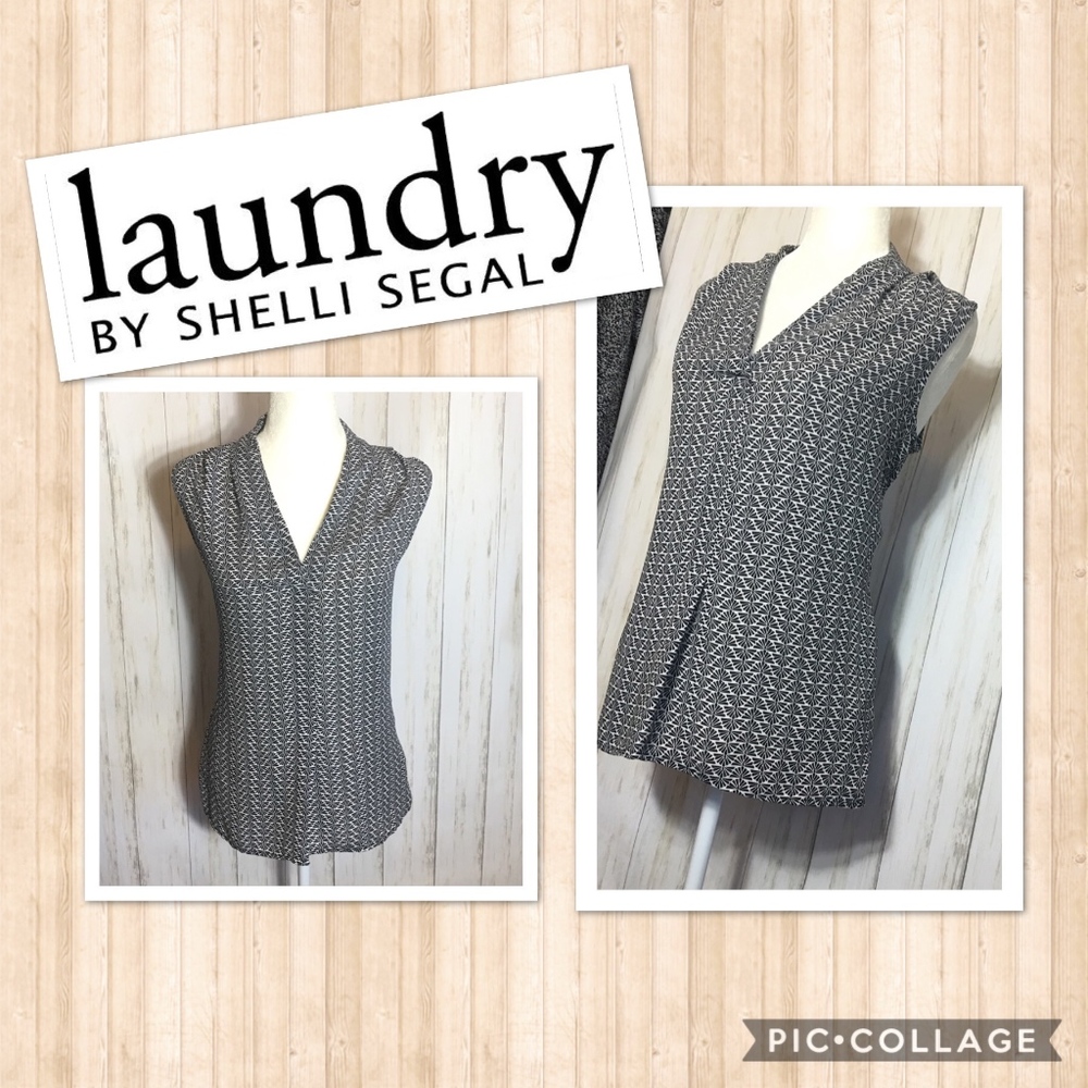 Laundry Shelli Segal Black & White Top
